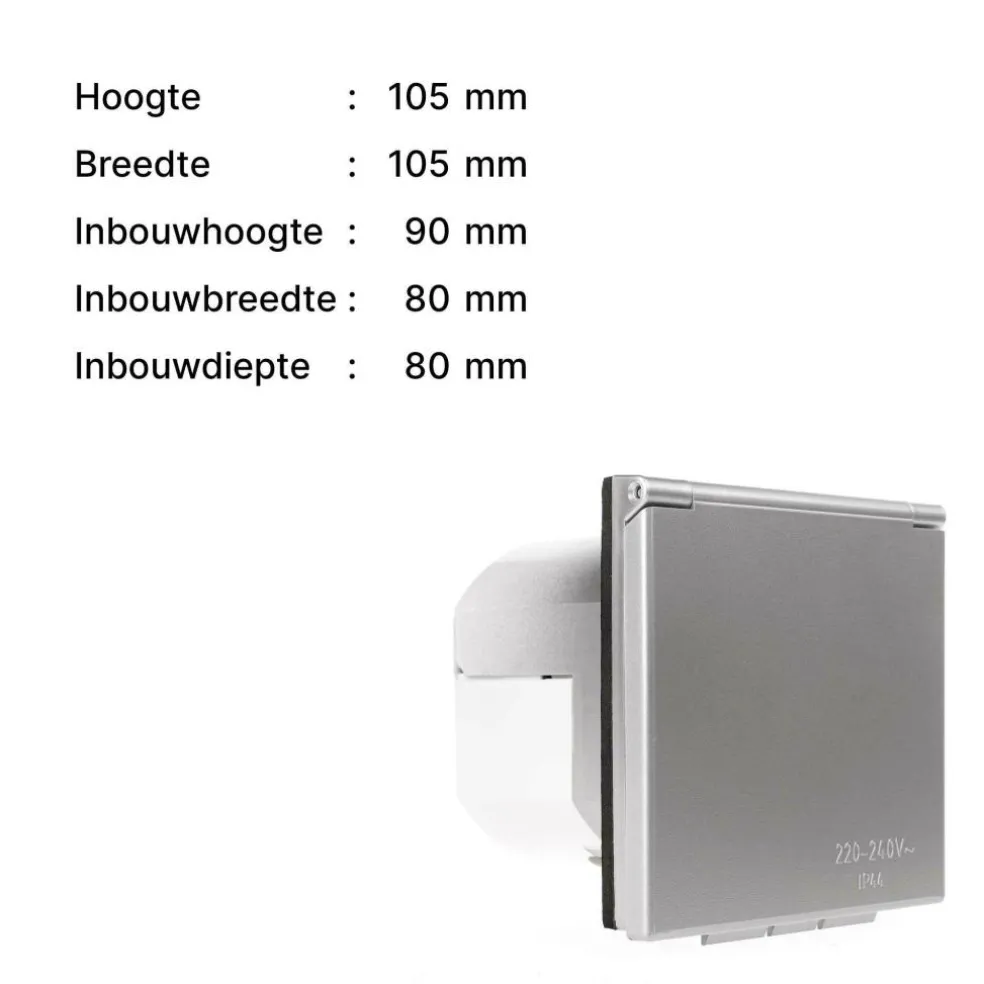 Haba CEE invoerdoos vierkant zilvergrijs