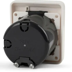 Haba C-line wandcontactdoos met klep wit