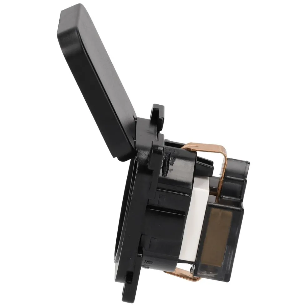 Haba C-Line wandcontactdoos met klep black