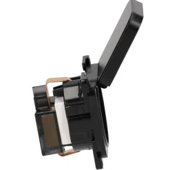 Haba C-Line wandcontactdoos met klep black