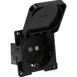 Haba C-Line wandcontactdoos met klep black