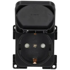 Haba C-Line wandcontactdoos met klep black