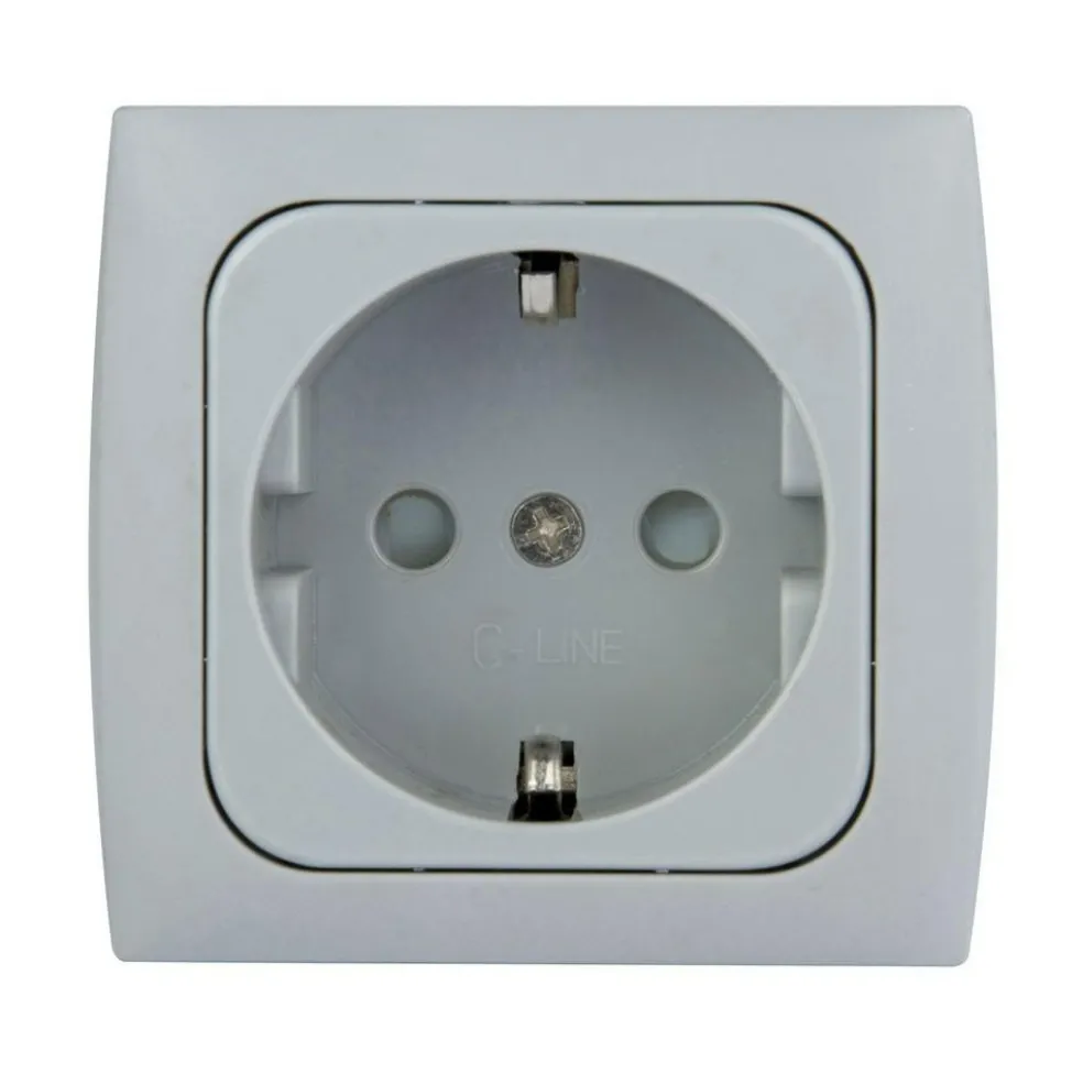 Haba C-line wandcontactdoos grijs