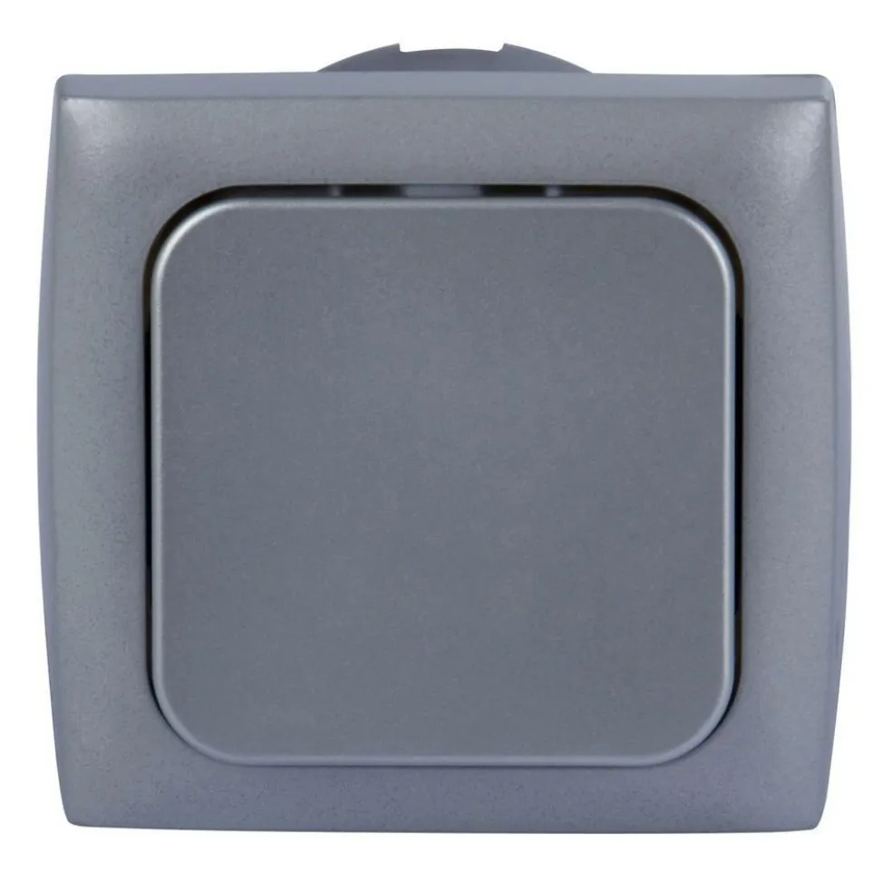 Haba C-line wipschakelaar zilver