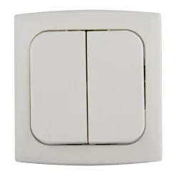 Haba C-line wipschakelaar dubbel wit