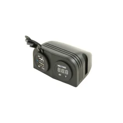 Haba Powerline dubbele opbouw USB lader + voltmeter