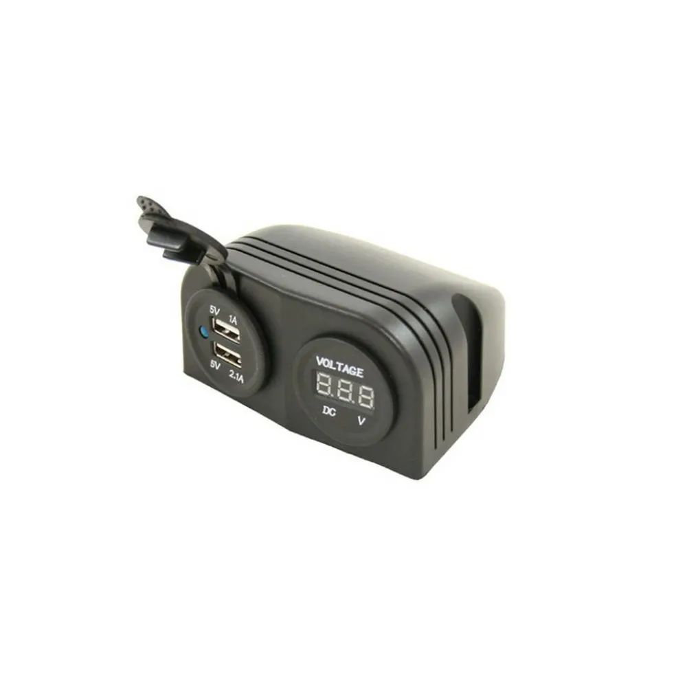 Haba Powerline dubbele opbouw USB lader + voltmeter