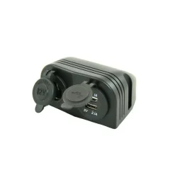 Haba Powerline dubbele opbouw USB lader + contactdoos  12V 8A