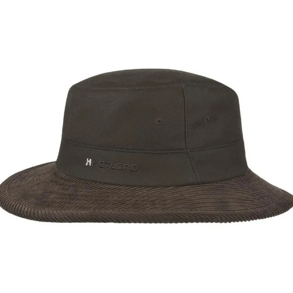 Hatland Dax Waxed Cotton hoed brown