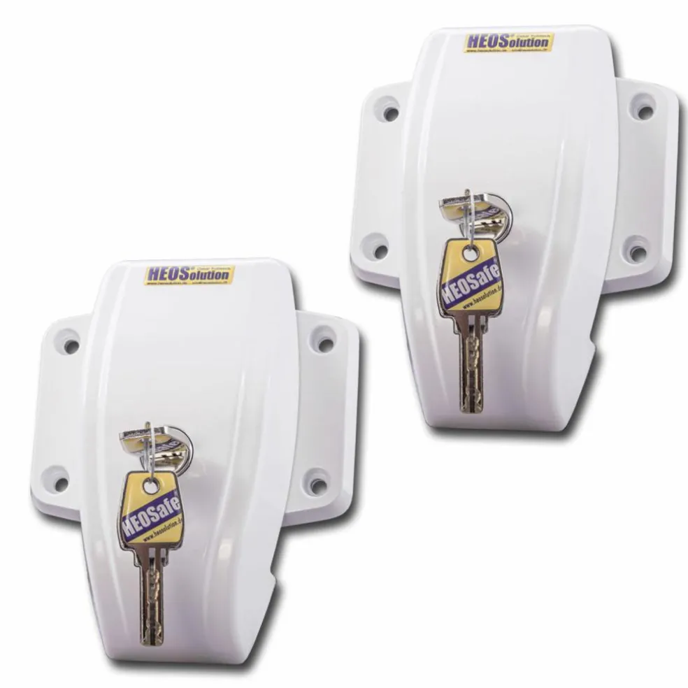 HEOSolution HEOSafe Van Security veiligheidsslot wit per 2 stuks