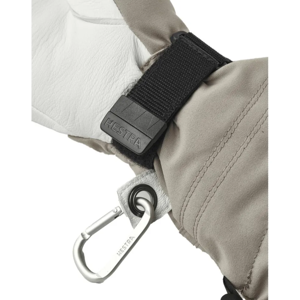 Hestra Heli Ski Lobster handschoenen dames khaki offwhite