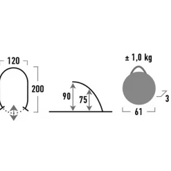 High Peak Calvia Pop Up strandtent blue