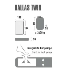 High Peak  Dallas Twin luchtbed citronelle