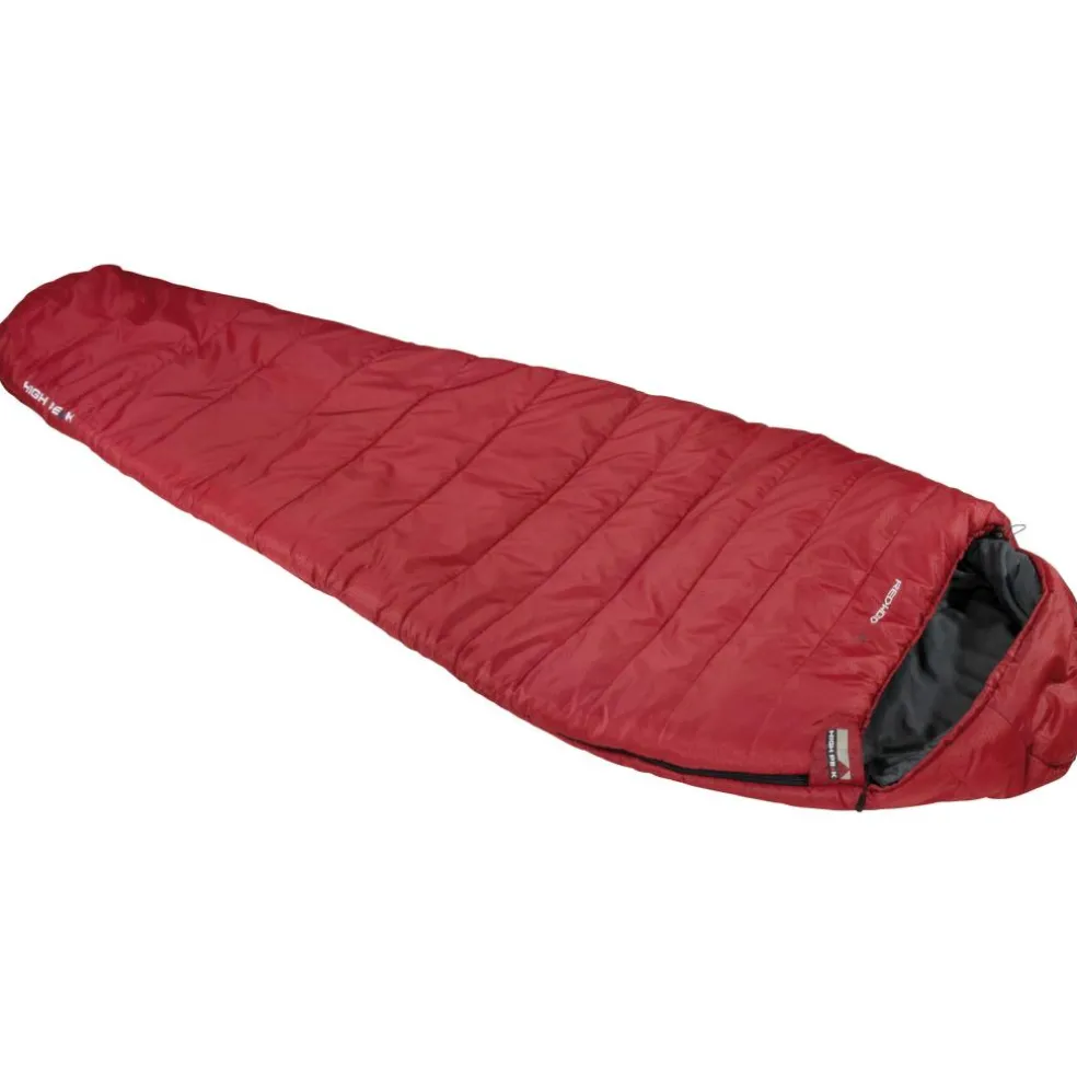 High Peak Redwood 3 mummy slaapzak dark red grey