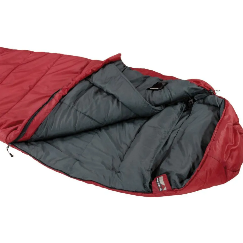 High Peak Redwood 3 mummy slaapzak dark red grey