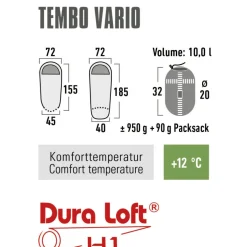 High Peak  Tembo Vario mummy slaapzak junior red blue