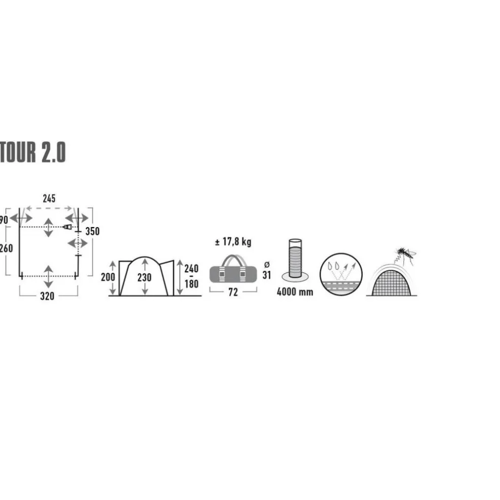 High Peak Tour 2.0 bustent