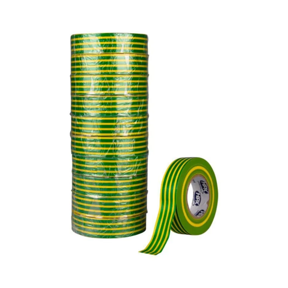 HPX PVC VDE isolatietape geel groen 19 mm x 20 meter