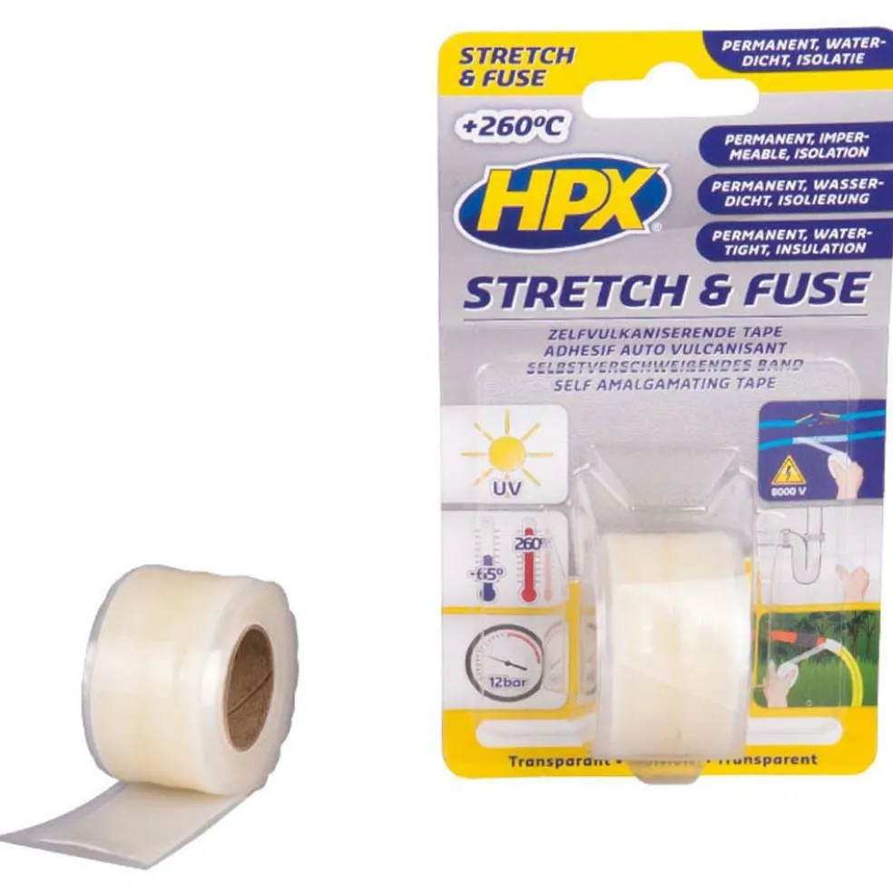 HPX Stretch & Fuse vulkaniserende tape zwart 25 mm x 1,8 mm