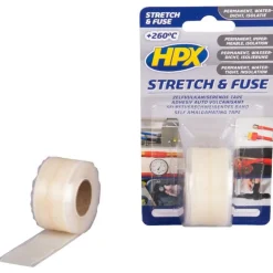 HPX Stretch & Fuse vulkaniserende tape transparant 25 x 3 meter