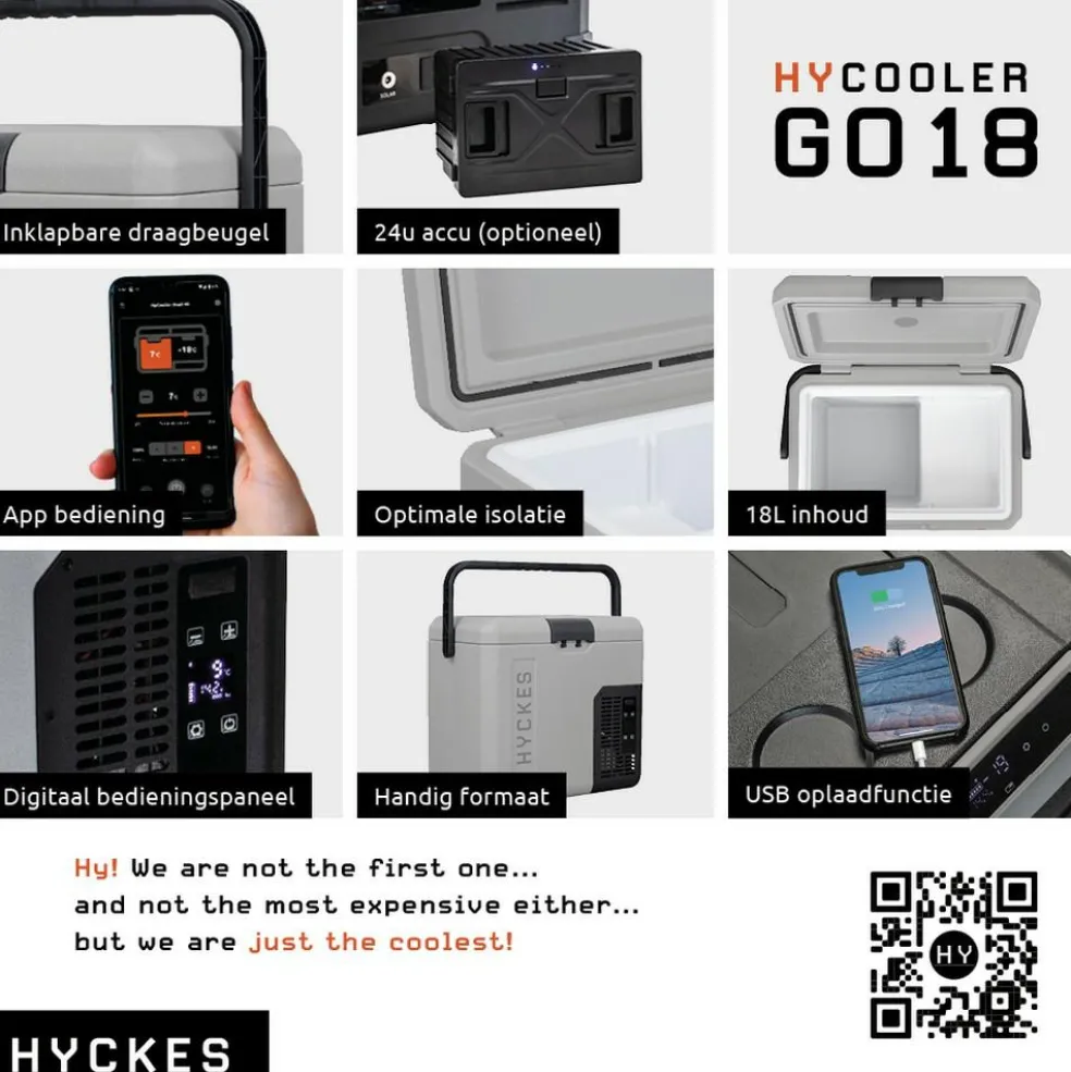 Hyckes HyCooler Go 18 compressor koelbox