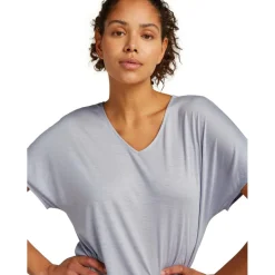 Icebreaker Drayden Reversible shirt dames grey quartz