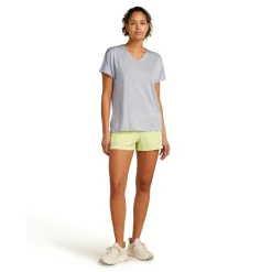 Icebreaker Drayden Reversible shirt dames grey quartz