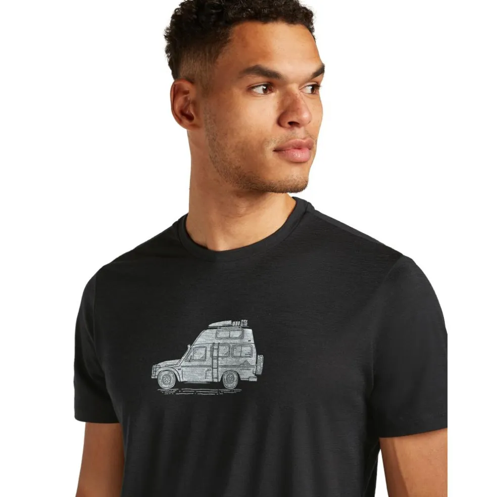 Icebreaker Merino 150 Tech Lite Cosy Camper shirt heren black