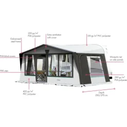 Inaca Mint 250 voortent 25 mm stalen frame