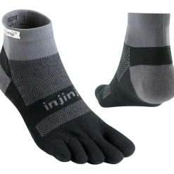 Injinji Run Midweight Mini-Crew hardloopsokken black grey