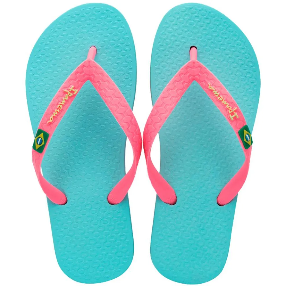 Ipanema Classic Brasil slippers kids blue pink