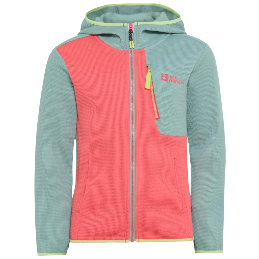 Jack Wolfskin Actamic Grid fleece vest junior sunset coral