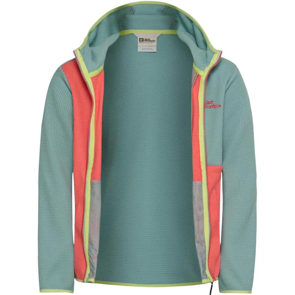 Jack Wolfskin Actamic Grid fleece vest junior sunset coral