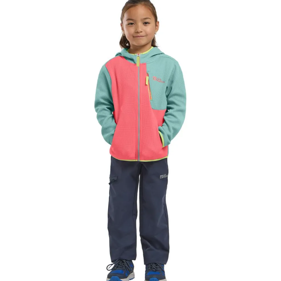 Jack Wolfskin Actamic Grid fleece vest junior sunset coral