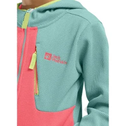 Jack Wolfskin Actamic Grid fleece vest junior sunset coral