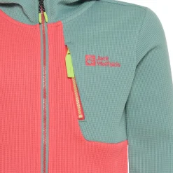 Jack Wolfskin Actamic Grid fleece vest junior sunset coral