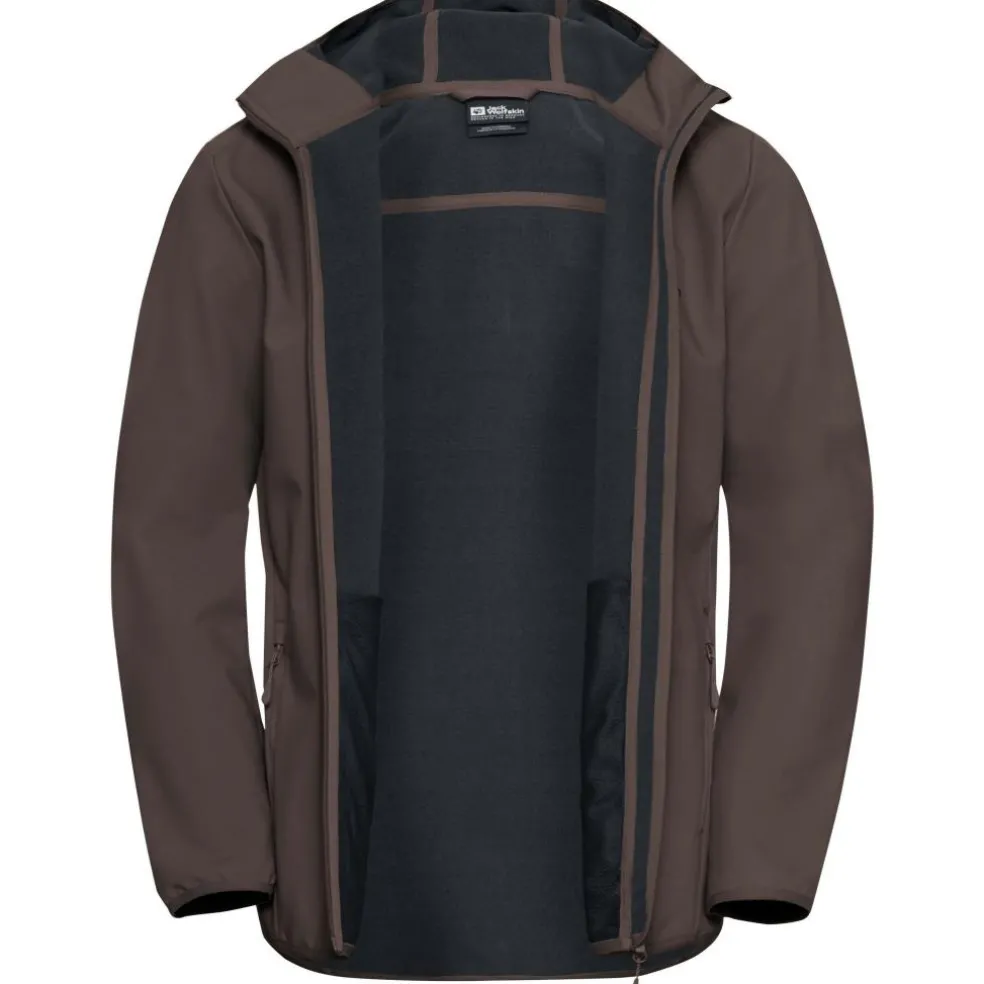 Jack Wolfskin Bornberg Hoody softshell jas heren peat