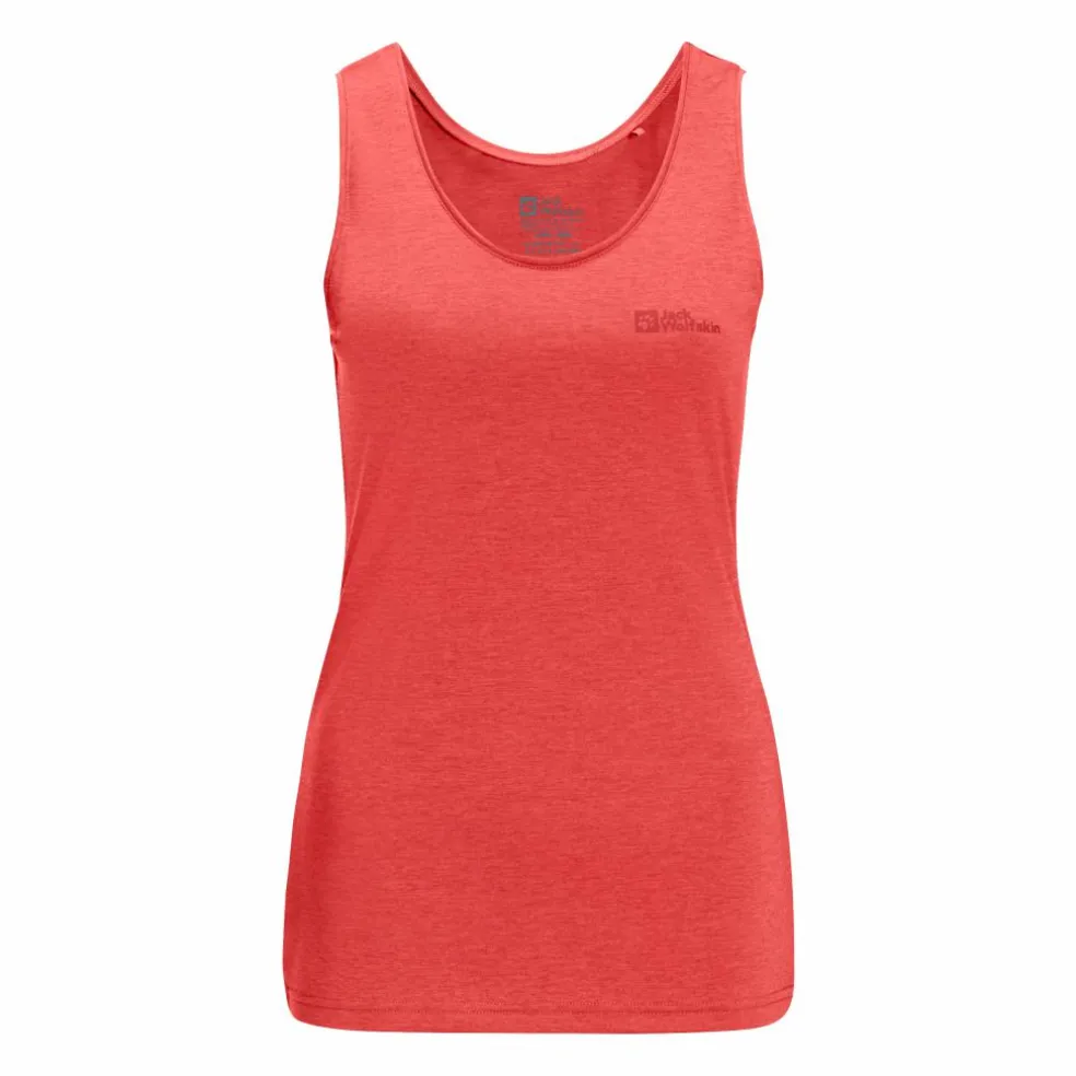 Jack Wolfskin Crosstrail tanktop dames vibrant red