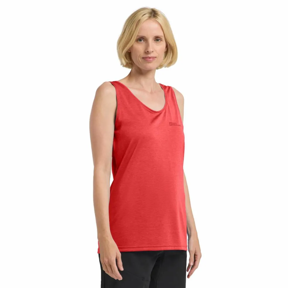 Jack Wolfskin Crosstrail tanktop dames vibrant red