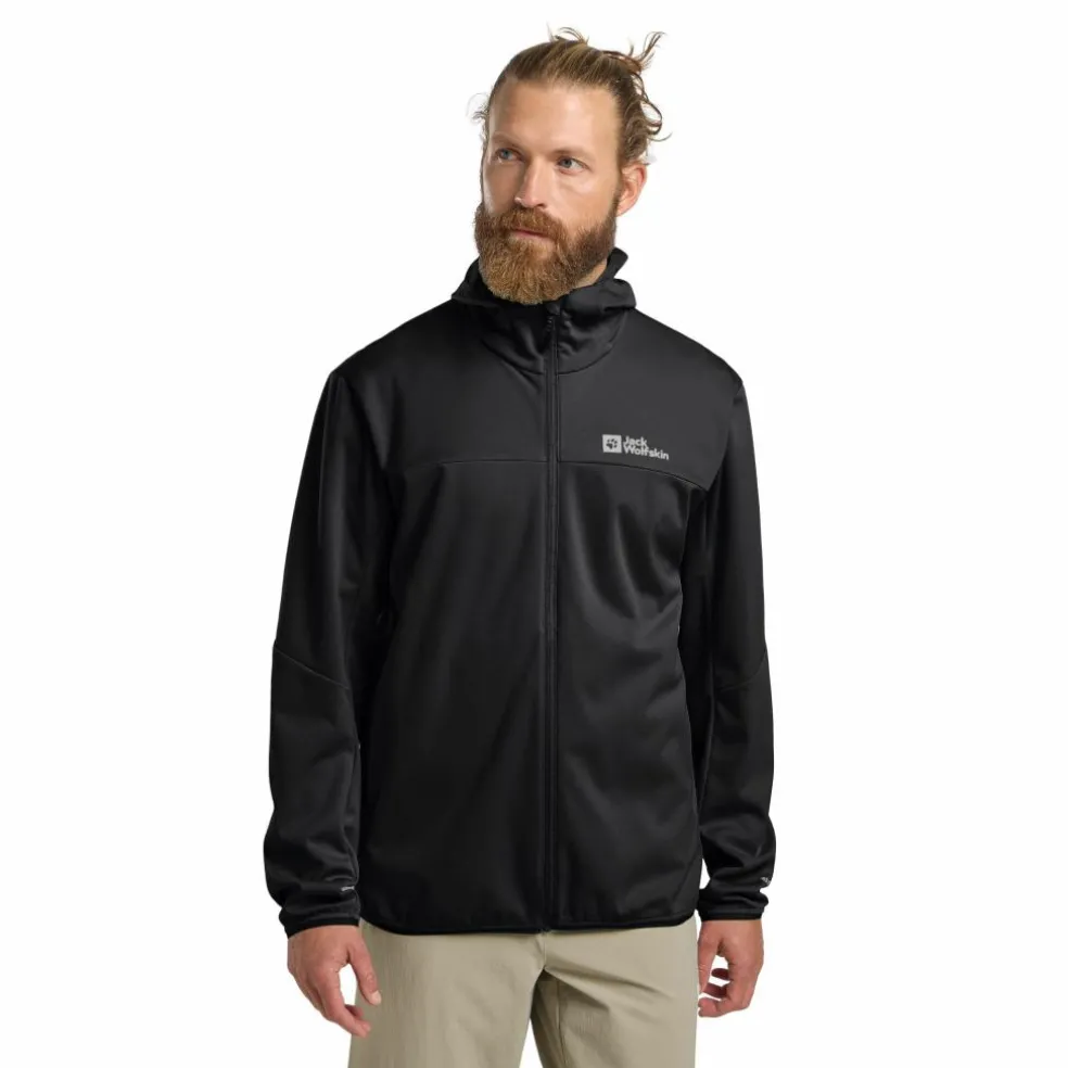 Jack Wolfskin Feldberg Hoody softshell jas heren black