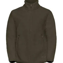 Jack Wolfskin High Curl fleece vest dames obsidian moss