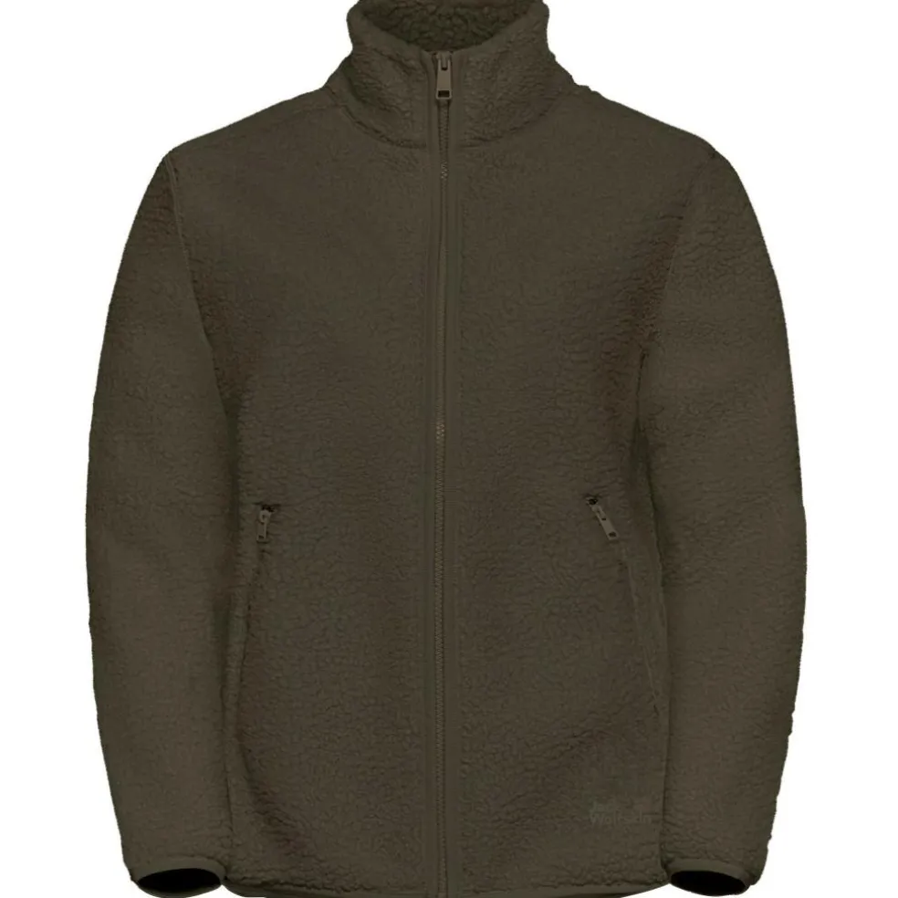 Jack Wolfskin High Curl fleece vest dames obsidian moss