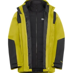 Jack Wolfskin Jasper 3-in-1 outdoor jack heren chartreuse