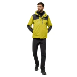 Jack Wolfskin Jasper 3-in-1 outdoor jack heren chartreuse