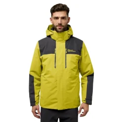 Jack Wolfskin Jasper 3-in-1 outdoor jack heren chartreuse