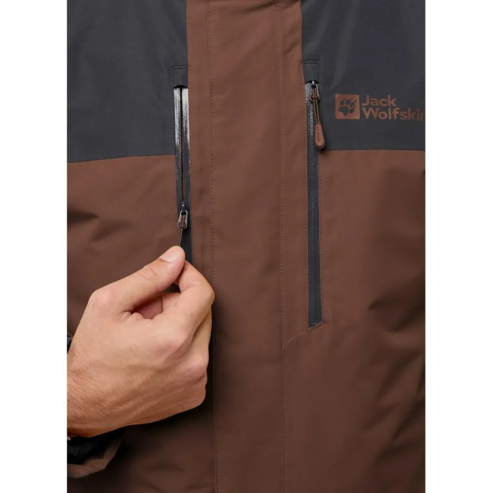 Jack Wolfskin Jasper 3-in-1 outdoor jack heren hot choc