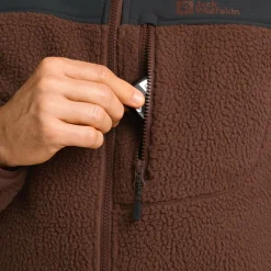 Jack Wolfskin Kammweg Pile Fleece vest heren hot choc