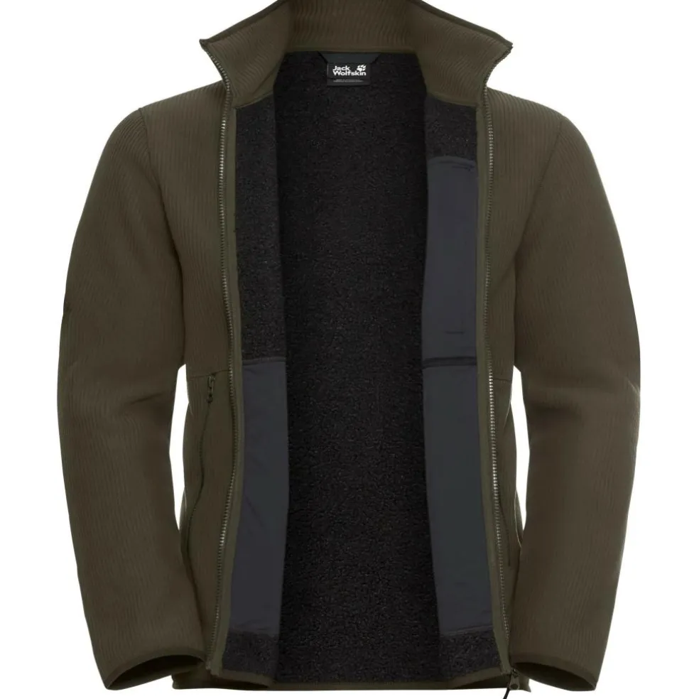 Jack Wolfskin Lake Ridge fleece vest heren obsidian moss
