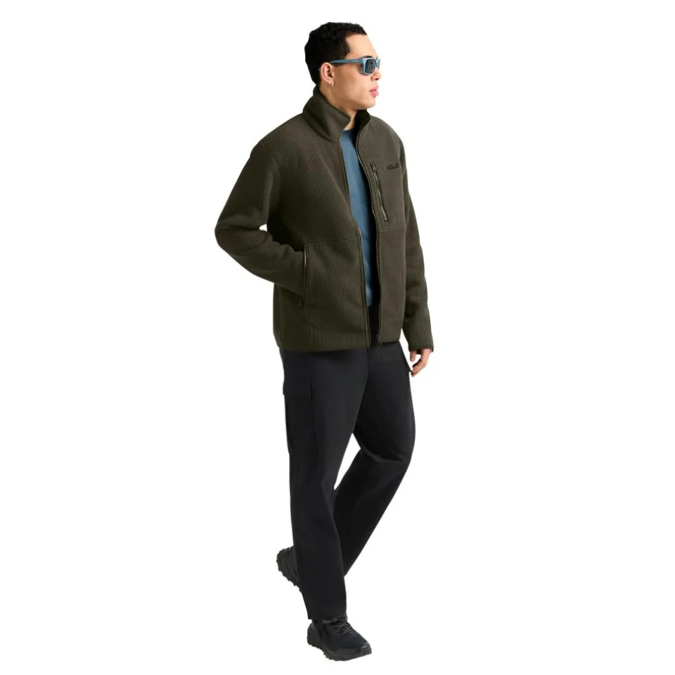 Jack Wolfskin Lake Ridge fleece vest heren obsidian moss