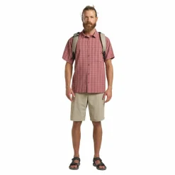 Jack Wolfskin  Meseta overhemd heren check dark rust